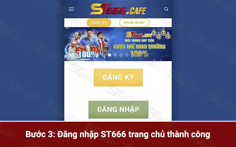 Đăng nhập ST666 bước 3